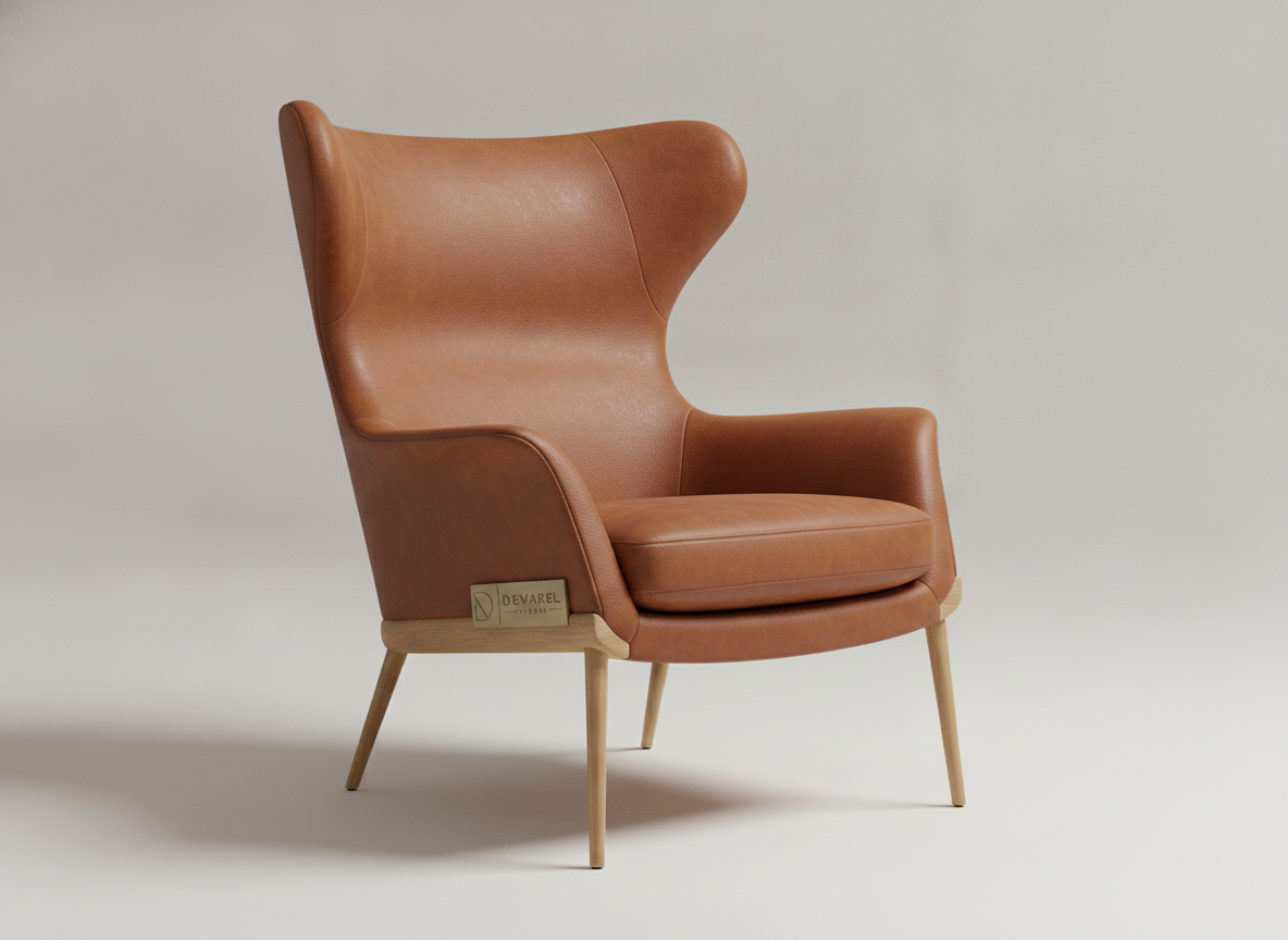CALMA Reading Chair — Cognac Leder