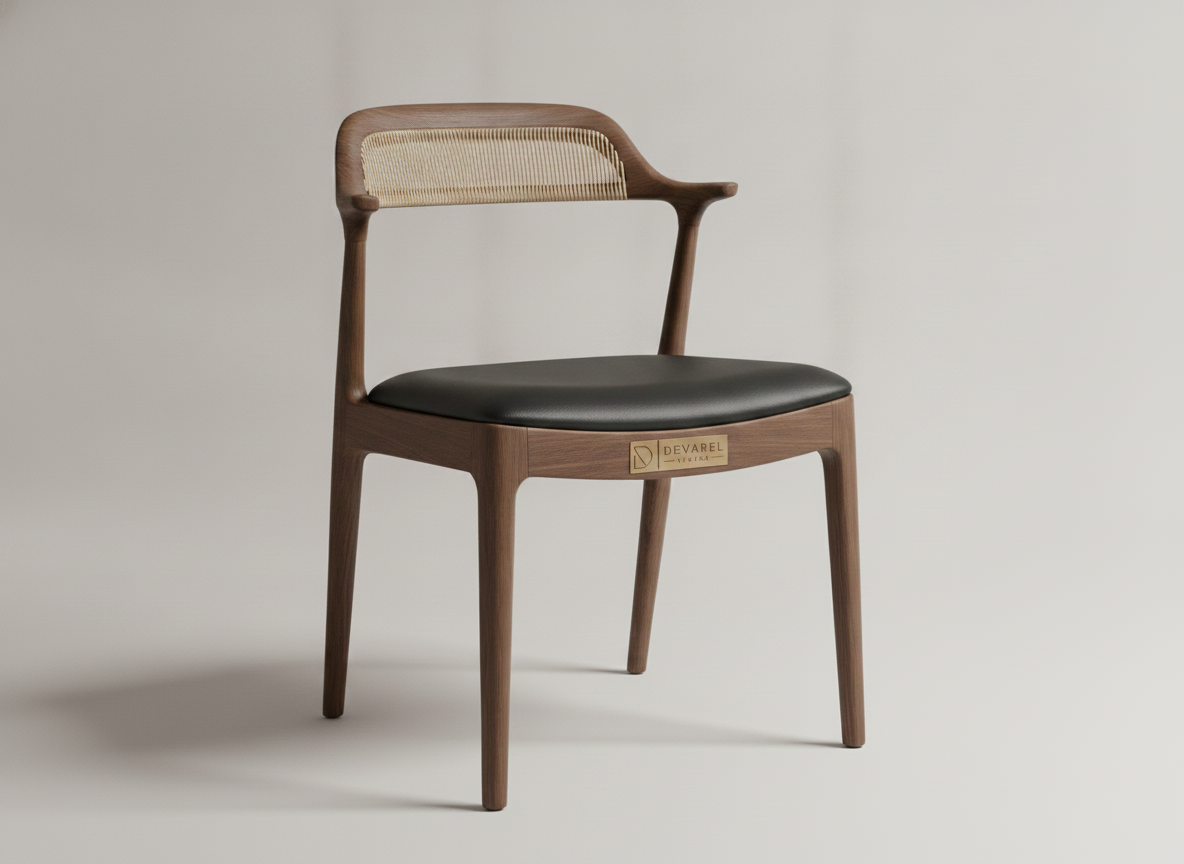 CORDA Dining Chair — Schwarz Leder