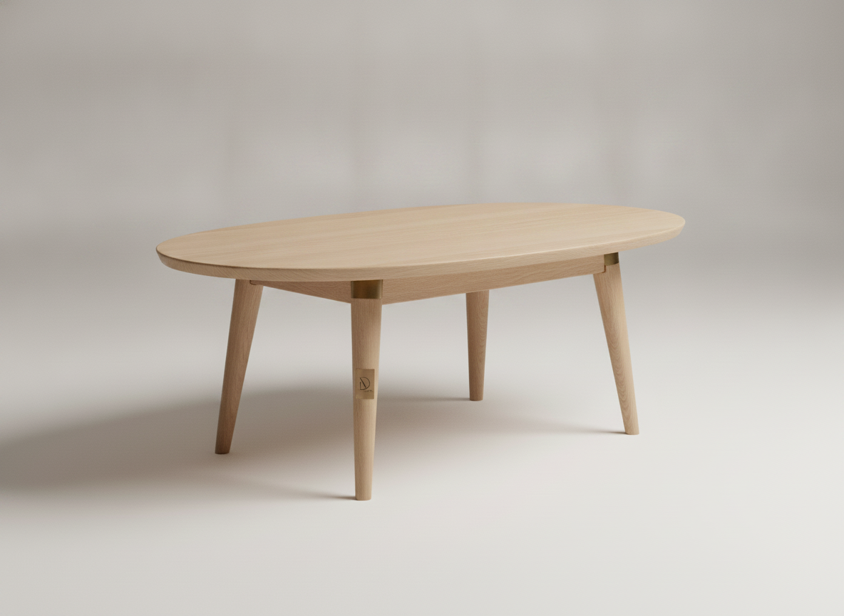 FJORD Couchtisch — Helle Eiche (Vollholz)