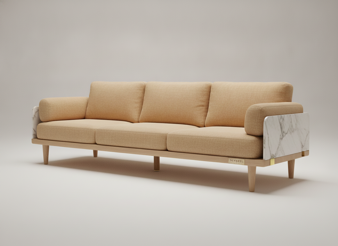 FJORD Sofa — Sand Leinen