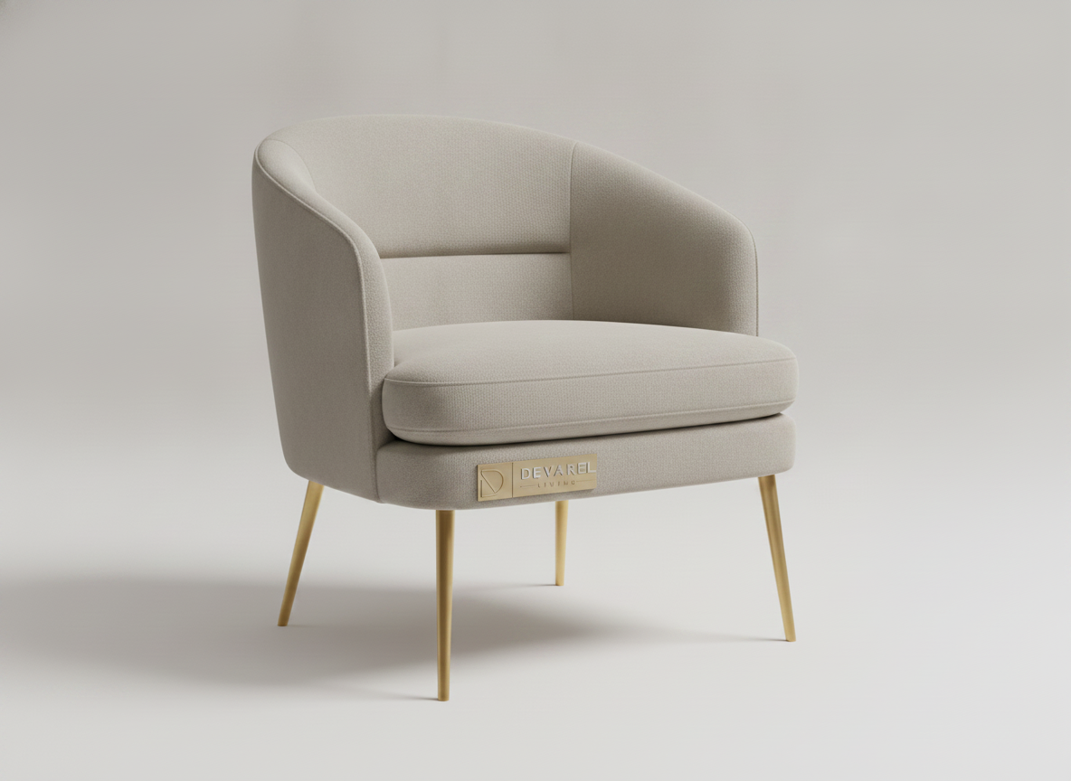 LUMA Accent Chair — Stone Bouclé