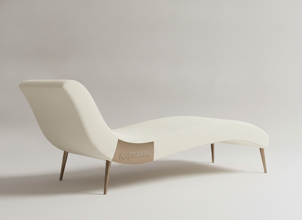 ONDÉ Chaise Longue — Ivory Bouclé