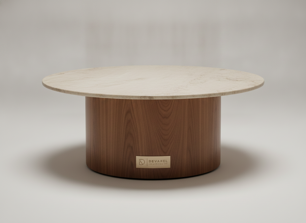ORBE Couchtisch — Travertin