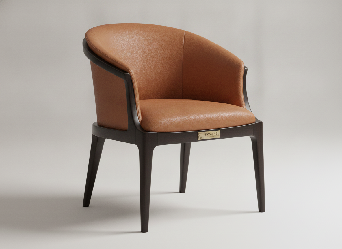 PERLE Dining Chair — Cognac Nubuk