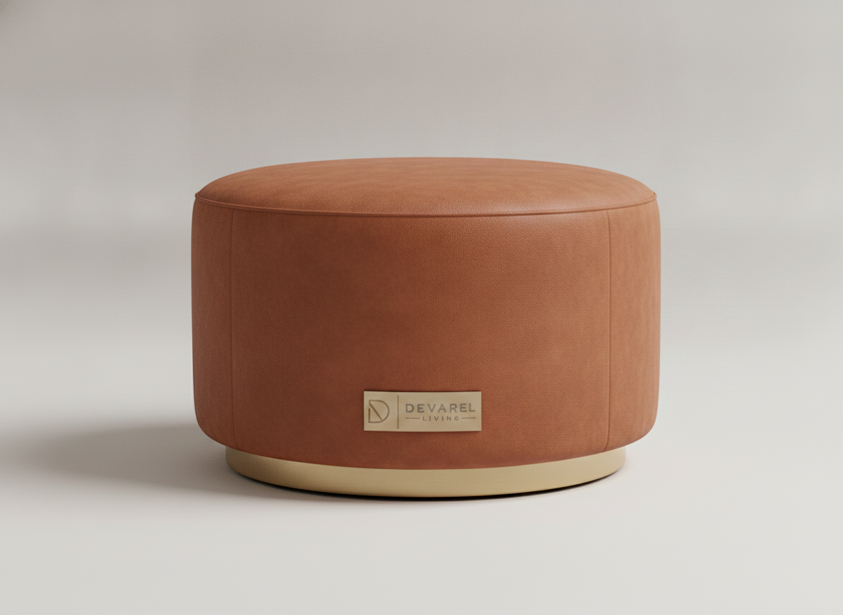 ROND Pouf — Cognac Nubuk