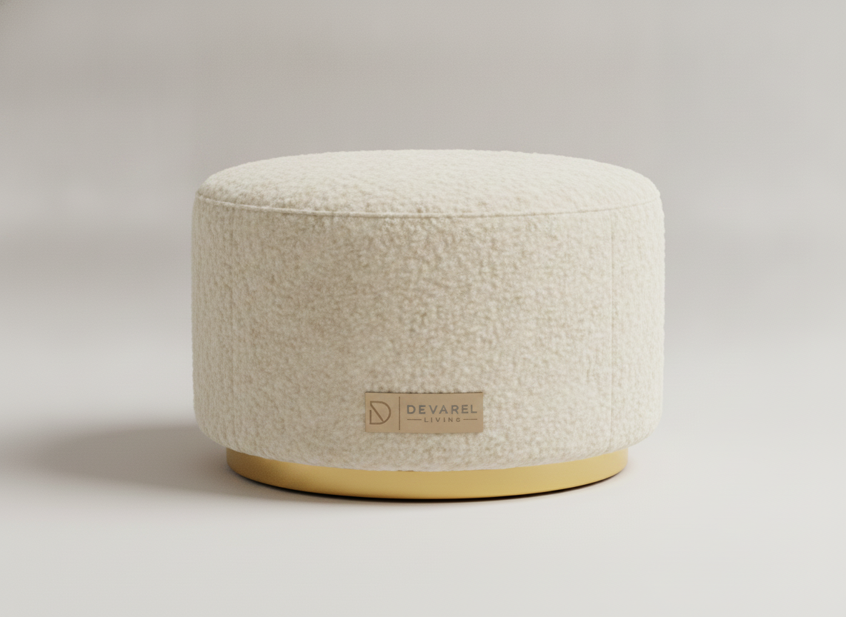 ROND Pouf — Ivory Shearling