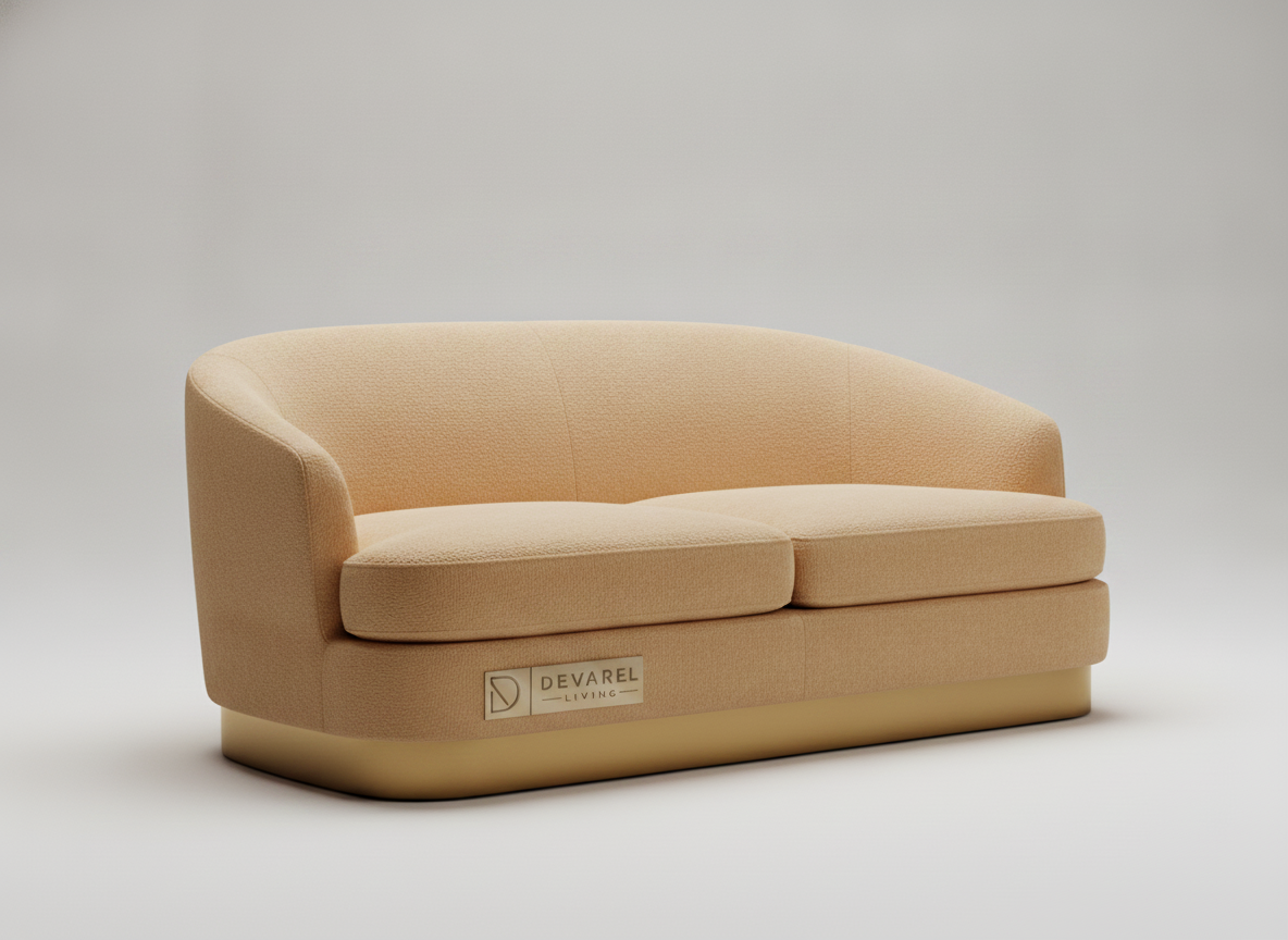 SAVON Loveseat — Champagne Mohair