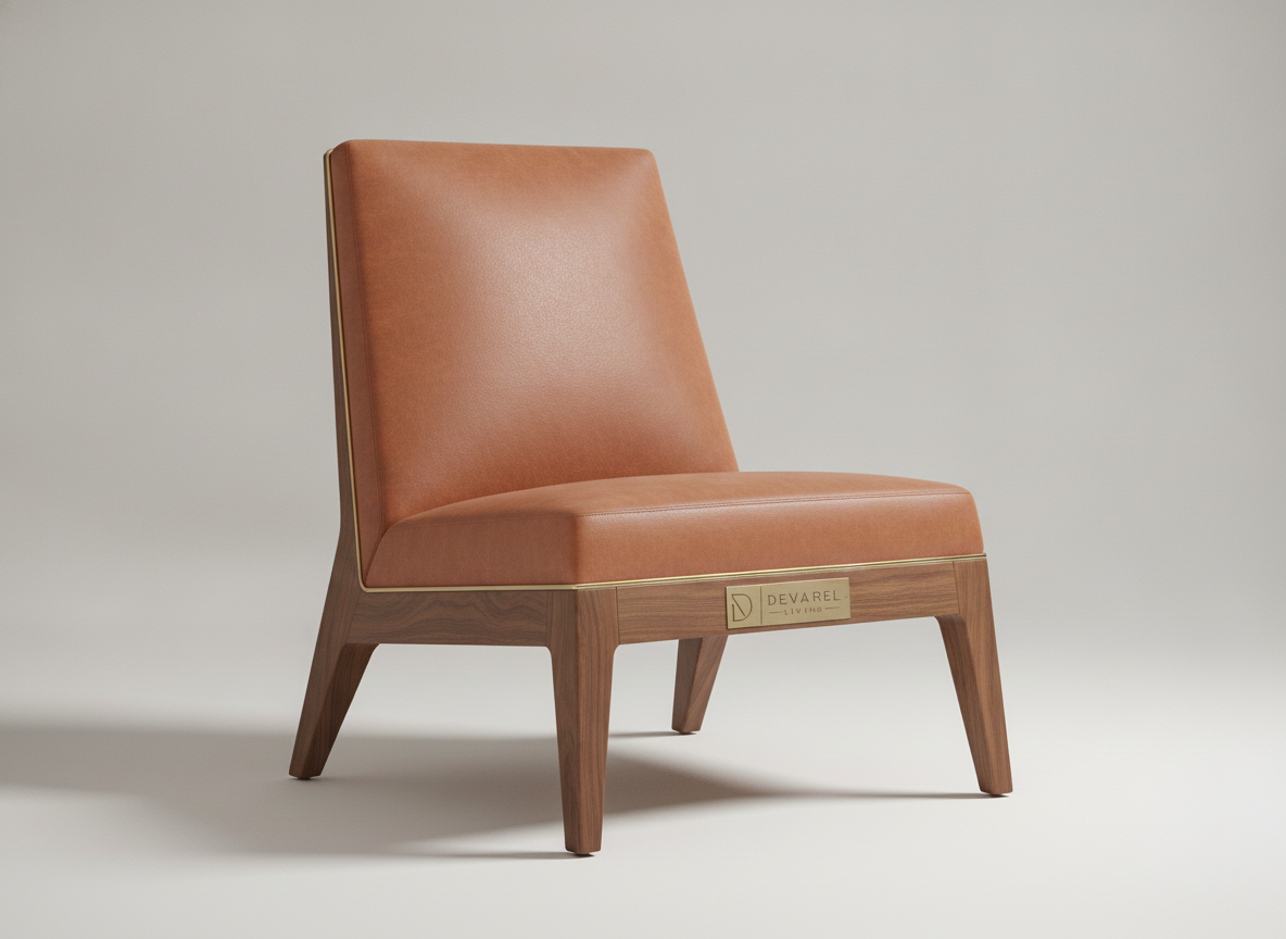 VALOIS Sessel — Cognac Sattelleder