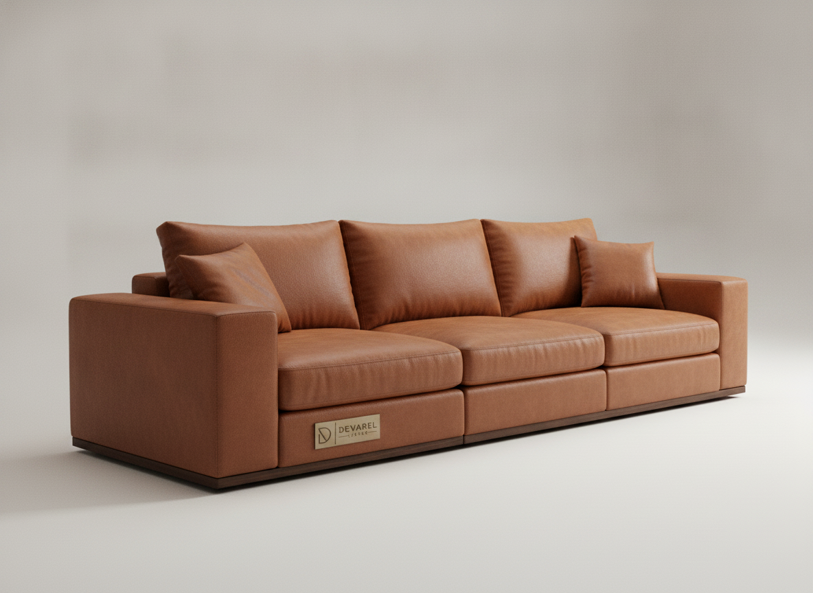 VESARI Modular Sofa — Cognac Leder